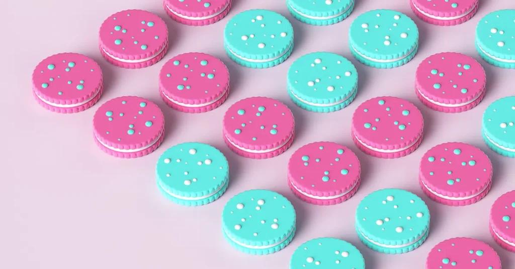 blue and red party cookies