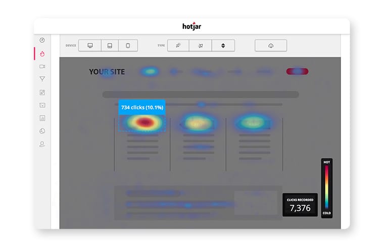 heat map of a web page, you can see exactly where people are scrolling and clicking